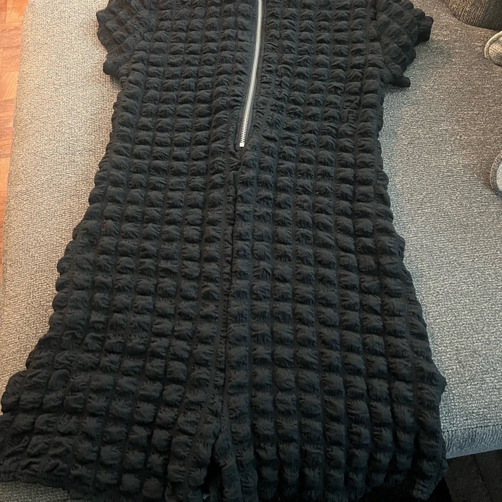 Elegant Black Textured Jumpsuit